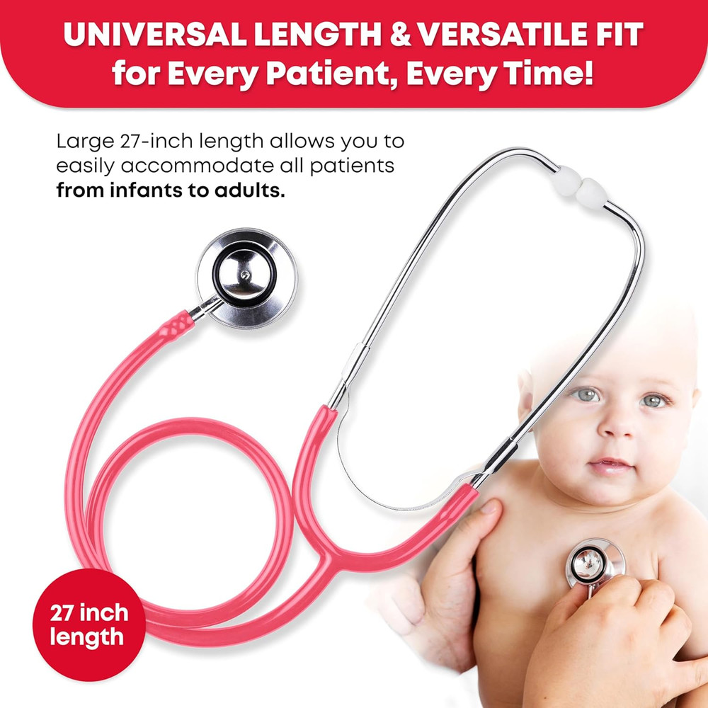 Dual Head Stethoscope - Pink