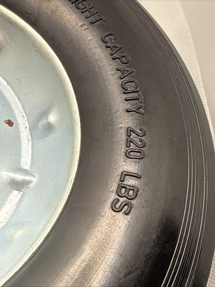 10” Solid Rubber Tire 220lb Load Capacity Item #35459 Haul Master
