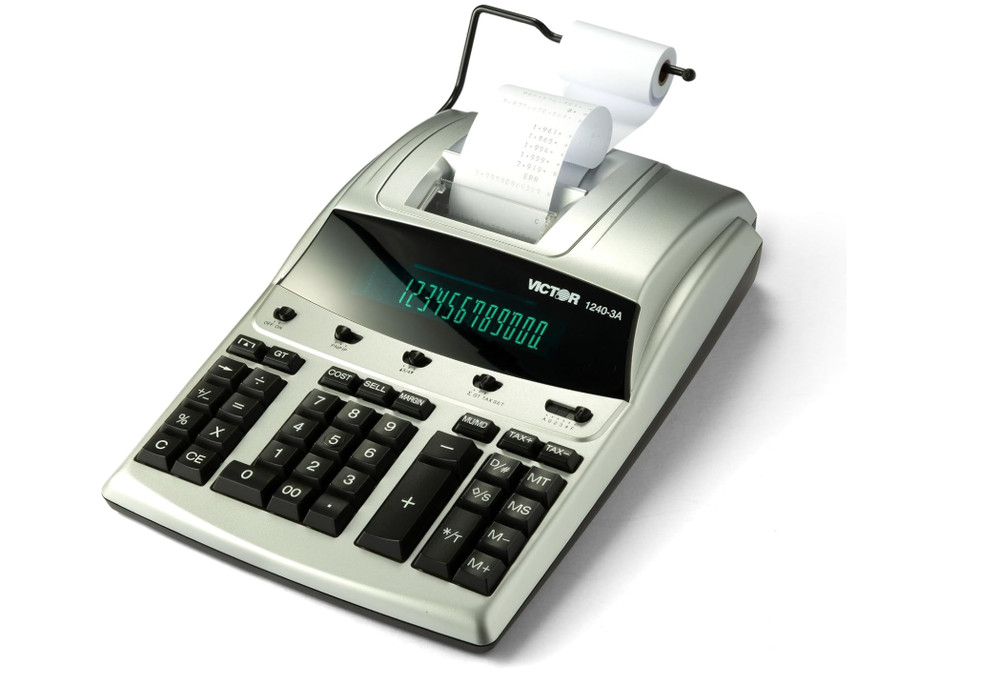 Victor 12-Digit Desktop Adding Machine - 1240-3A - excellent condition