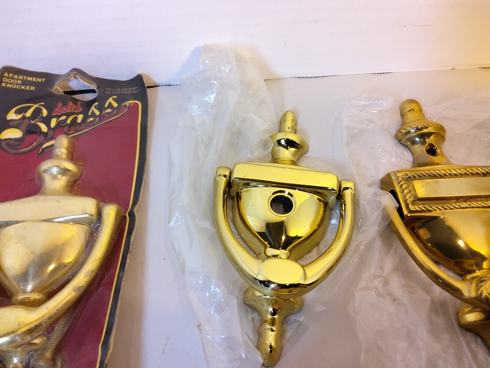 4 solid brass door knockers NEW