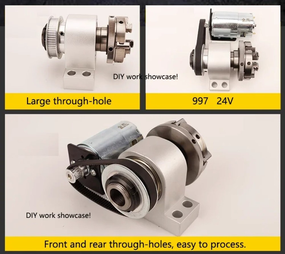 50/65/80 Chuck Spindle Assembly, Self-made Mini Lathe, Buddha Bead Machine