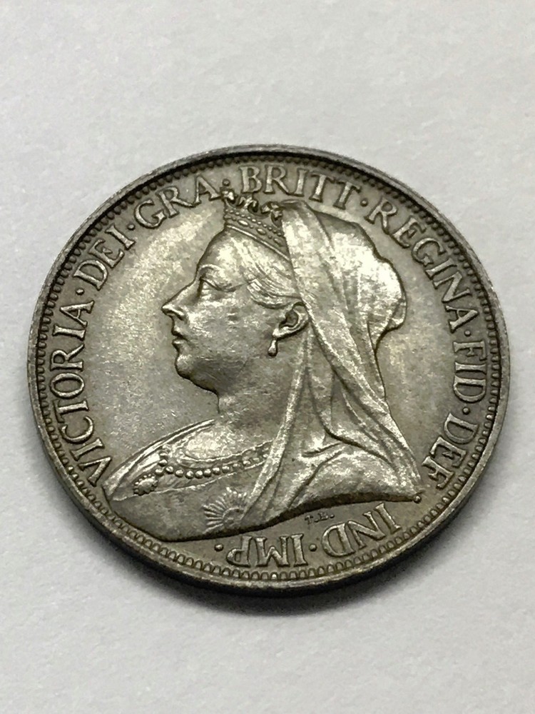 1897 Great Britain Farthing AU #967