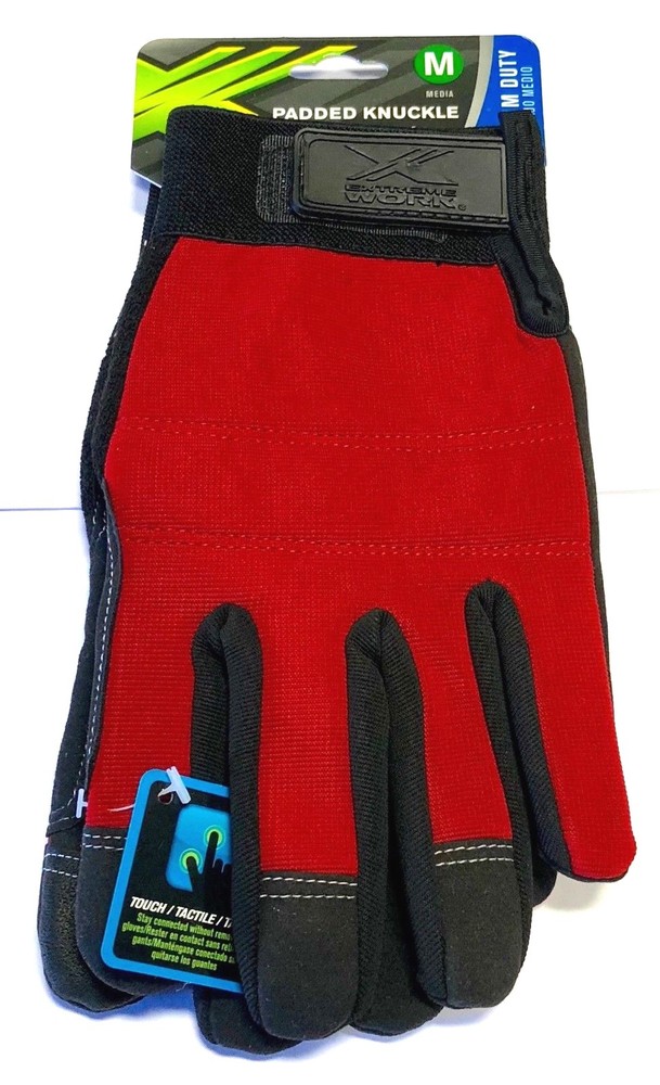West Chester Padded Knuckle Work Glove Hi-Dexterity Touch Screen Size Medium