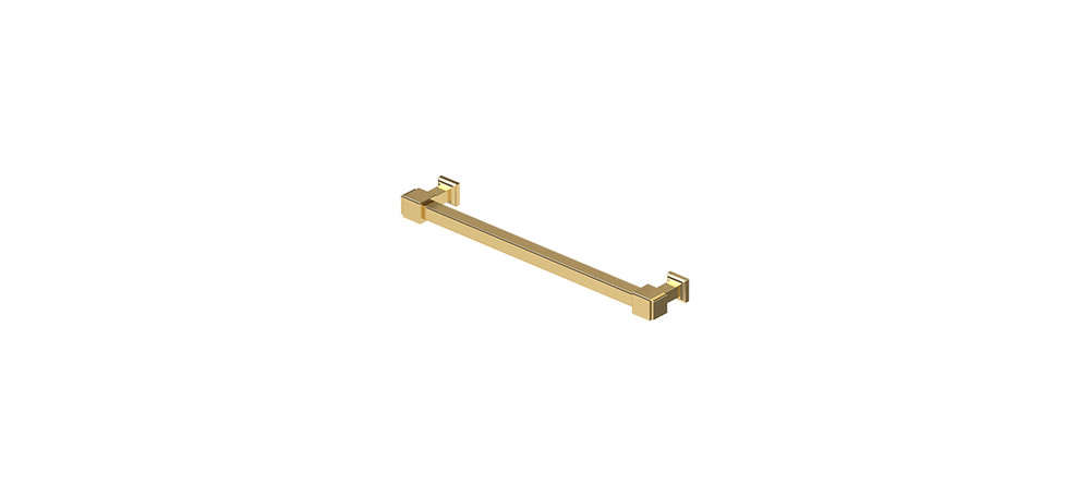 Decorative Cabinet Pull 8", Manhattan, Solid Brass in PVD Polished Brass