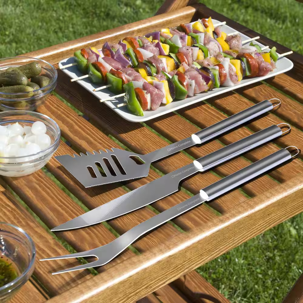 Stainless Steel BBQ Grill Tool Set with Storage Case