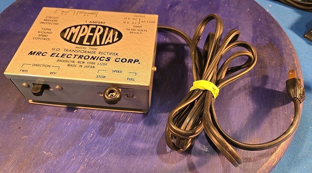 HO, IMPERIAL MODEL T1000 HO TRANSFORMER RECTIFIER, MRC ELECTRONICS CORP., TESTED