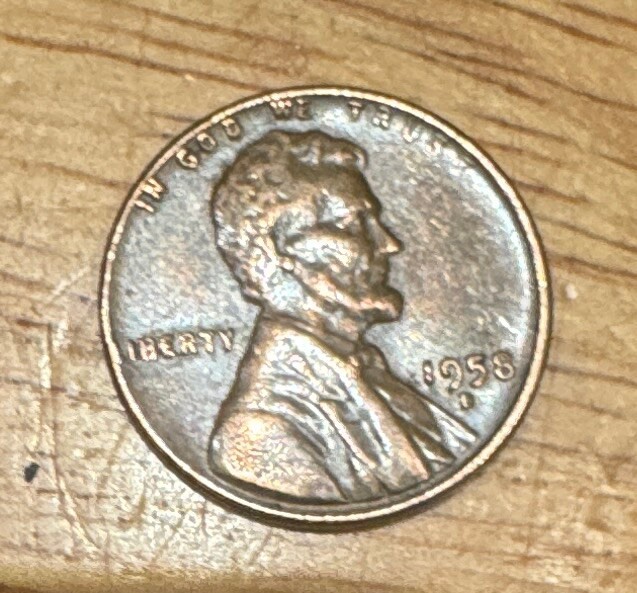 1958-D 1C RD Lincoln Cent