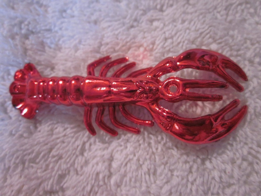 6 DOZEN (72 pieces) "RED CRAWFISH TRINKETS" 70mm - BULK CRAFTS MUDBUGS CRAYFISH
