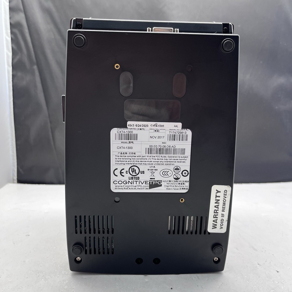 Cognitive TPG CXT4-1300 Thermal Barcode Label Printer Sold As Is D3
