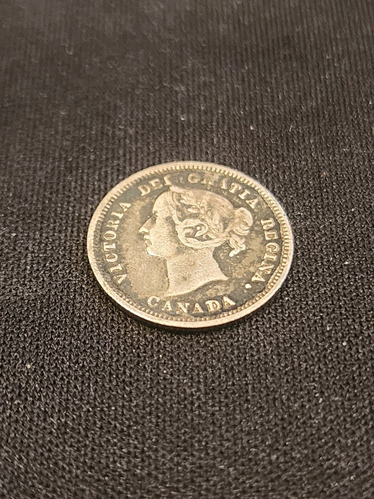 1890H Canada 5 Cents Silver Coin