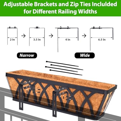 Deck Balcony Railing Planter Window Boxes - Pack Planter Box, 24 Inch 3