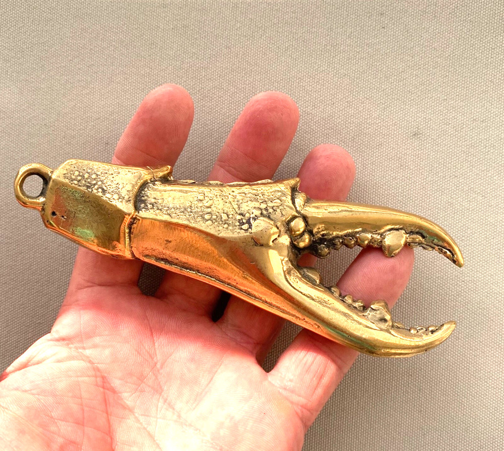 CRAB claw shaped beer Bottle Opener solid polished heavy 100 % brass hollow