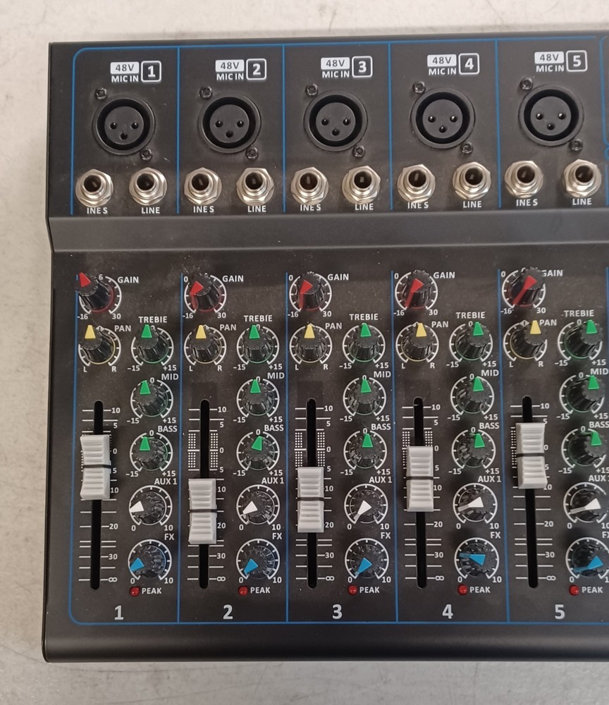 YAECCC 7 Channel Professional Studio Audio Mixer Console USB Bluetooth