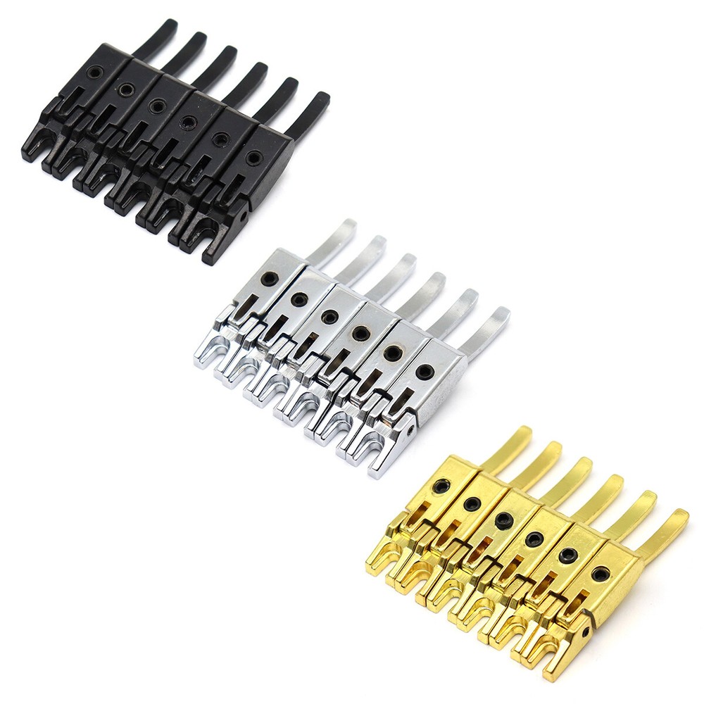 3 Colors-6 Strings Electric Guitar Double Locking Tremolo Bridge String Saddles