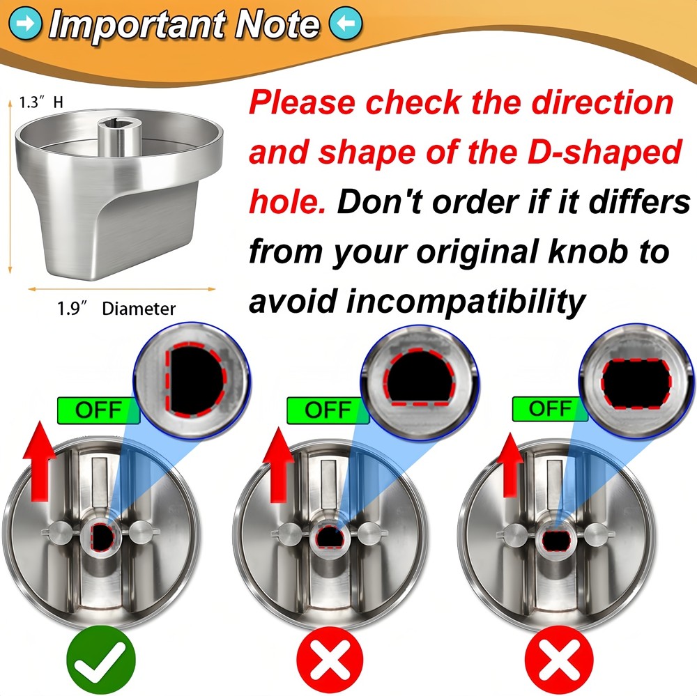W11517331 for Whirlpool Electric Range Knobs Replace W10850027 W11117415 (4pcs)