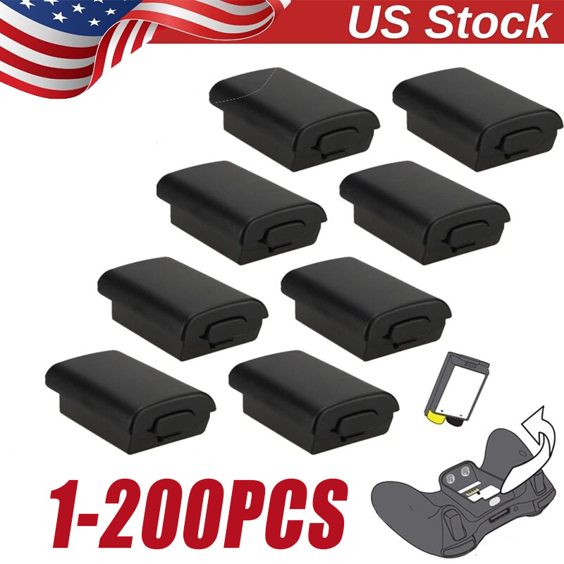 AA Battery Back Cover Case Shell Pack For Xbox 360 Wireless Controller Black Lot