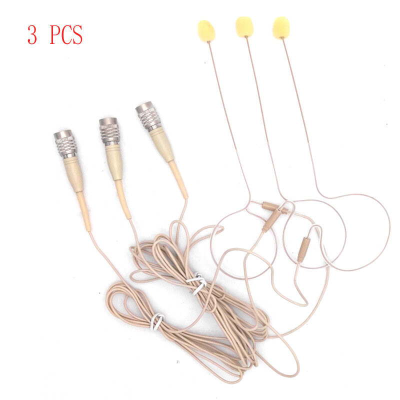 3 PCS headset earhook mic head worn microphone for Audio Technica Wireless