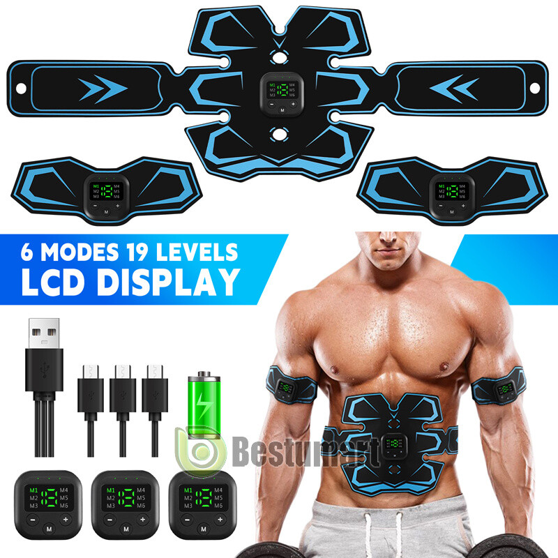 Ultimate EMS AB & Arms Muscle Simulator ABS Training Abdominal Trainer Pad Sets