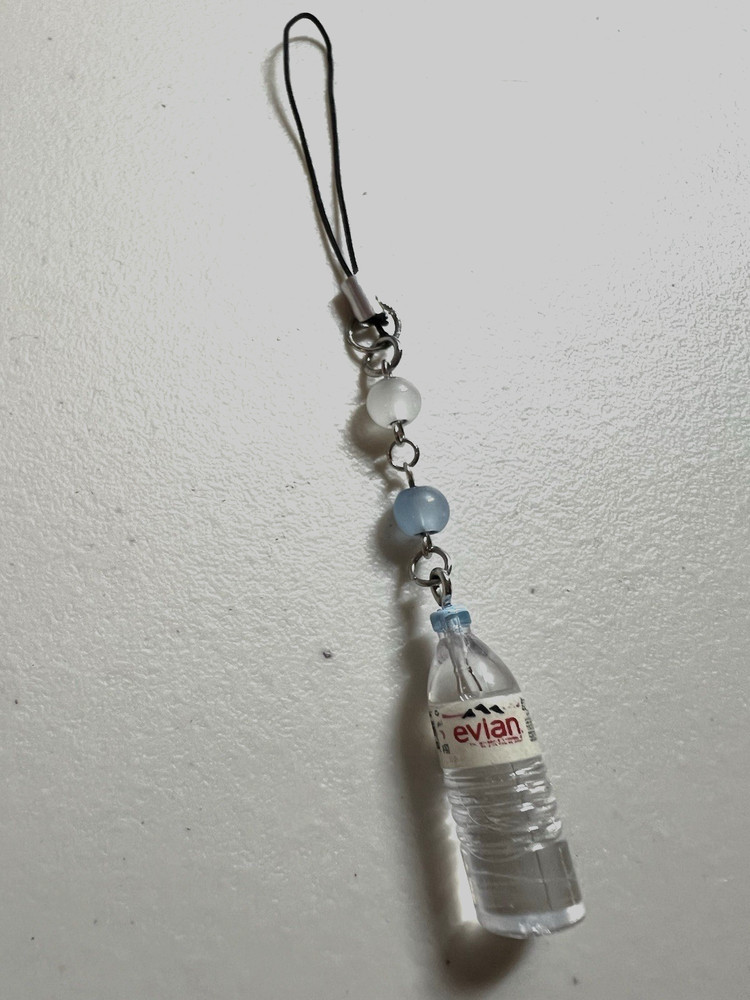Blue And White Water Bottle Phone Charm