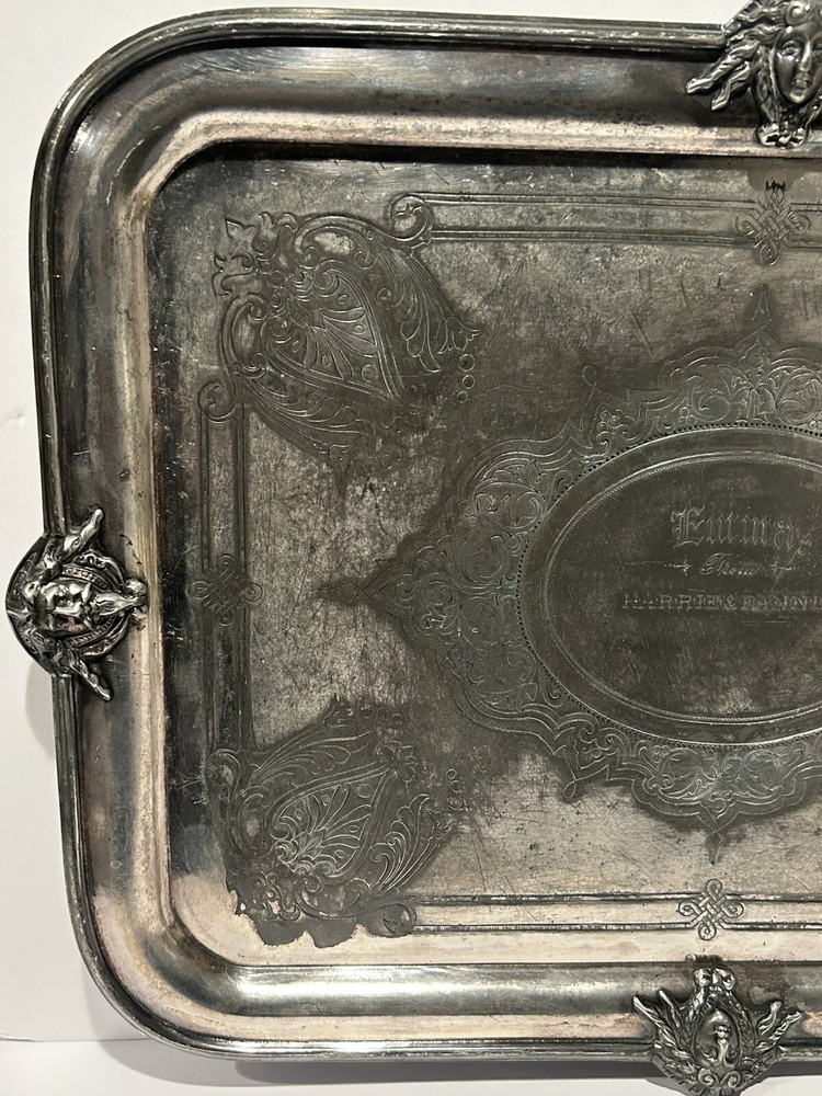 Vintage 16" Rectangular International Silver Hollowware 429 Silverplate Tray