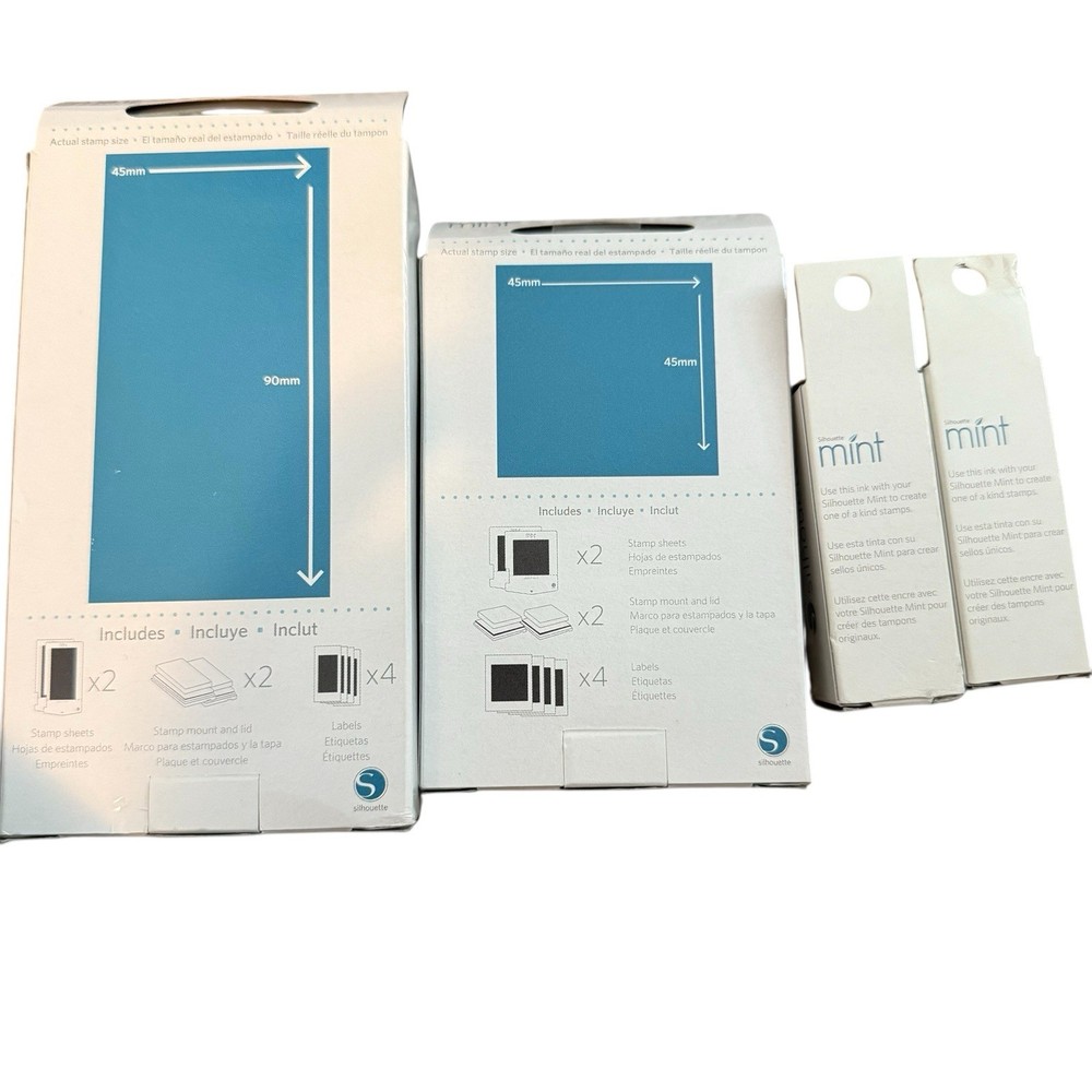 Silhouette Mint Custom Stamp Maker Kit & Accessories New