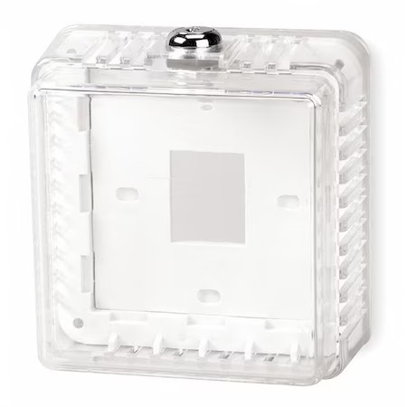 Universal Thermostat Guard, Off-White, Plastic, 3Tz57