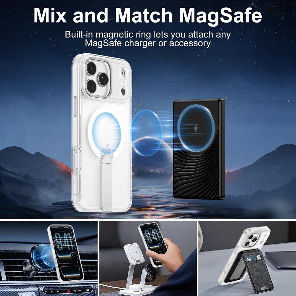 for iPhone 17 Pro Max Case with Stand, Camera Control Cover Control, Military...