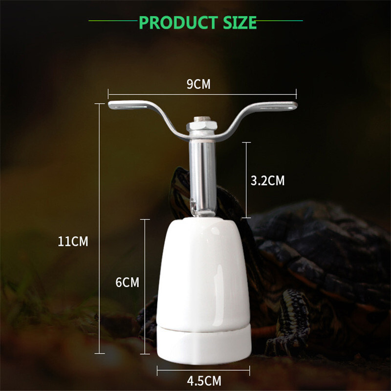 360° Ceramic Reptile Light Heating Lamp Bulb Holder w/ Bracket/Switch E27 Socket