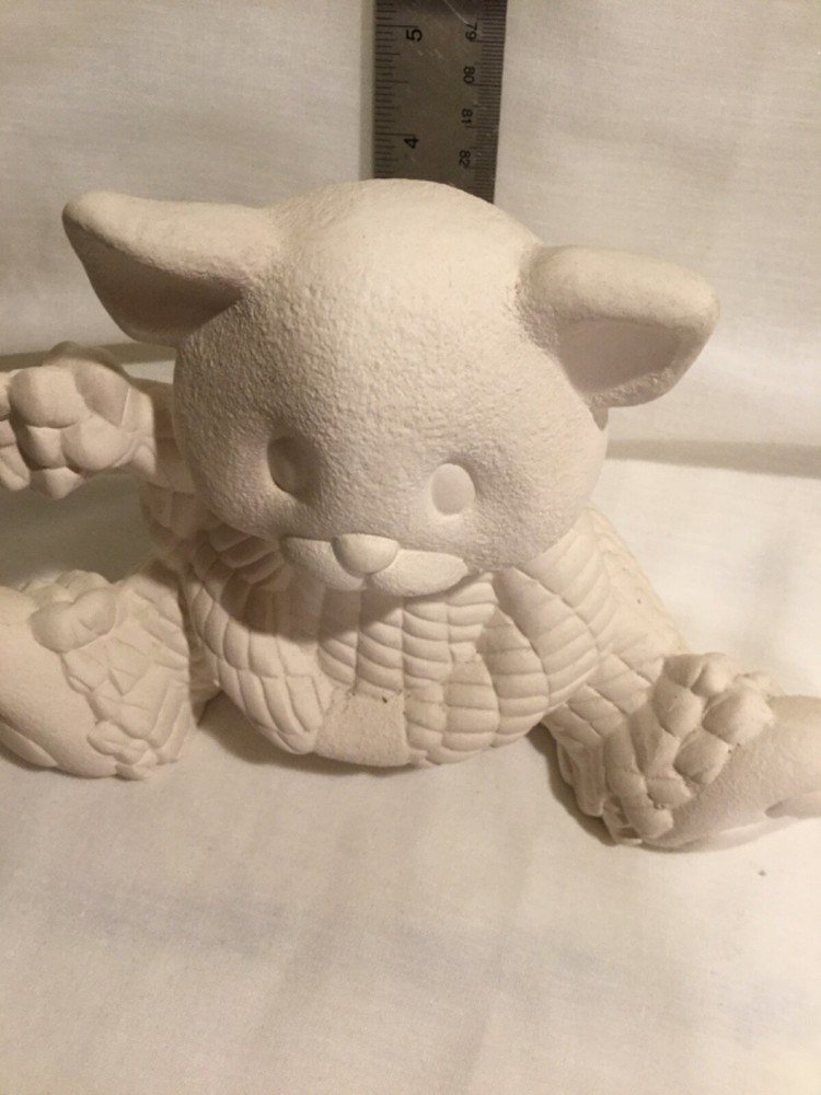 Kitten Cat Ready to Paint Bisque Ware Adorable Bisque Ceramic