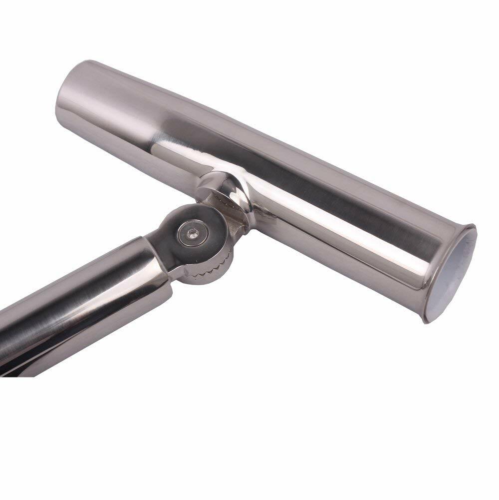 2X Marine Boat Fishing Rod Holder Outrigger Plug-in Stainless Steel 10" Rod Pod