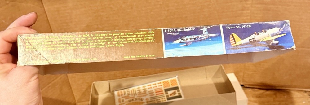 Vintage HAWK 1968 Manned Orbiting Laboratory Model Kit 551-130 Opened Started