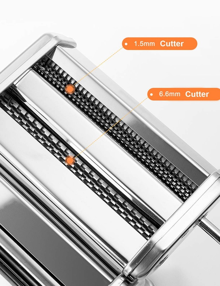 Pasta Maker Machine Stainless Steel Manual Noodle Makers Include Pasta Roller...