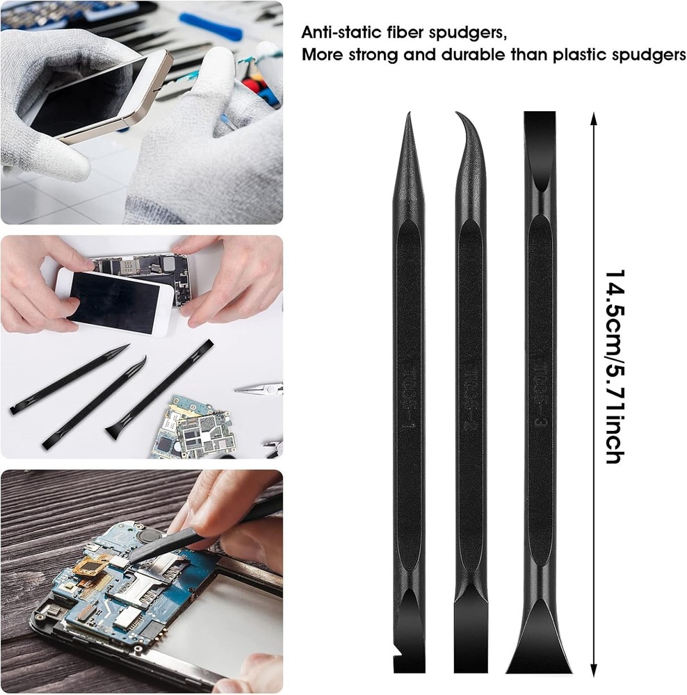 9 Pieces Plastic Scraper Tool Carbon Fiber Multi-Purpose Scratch...