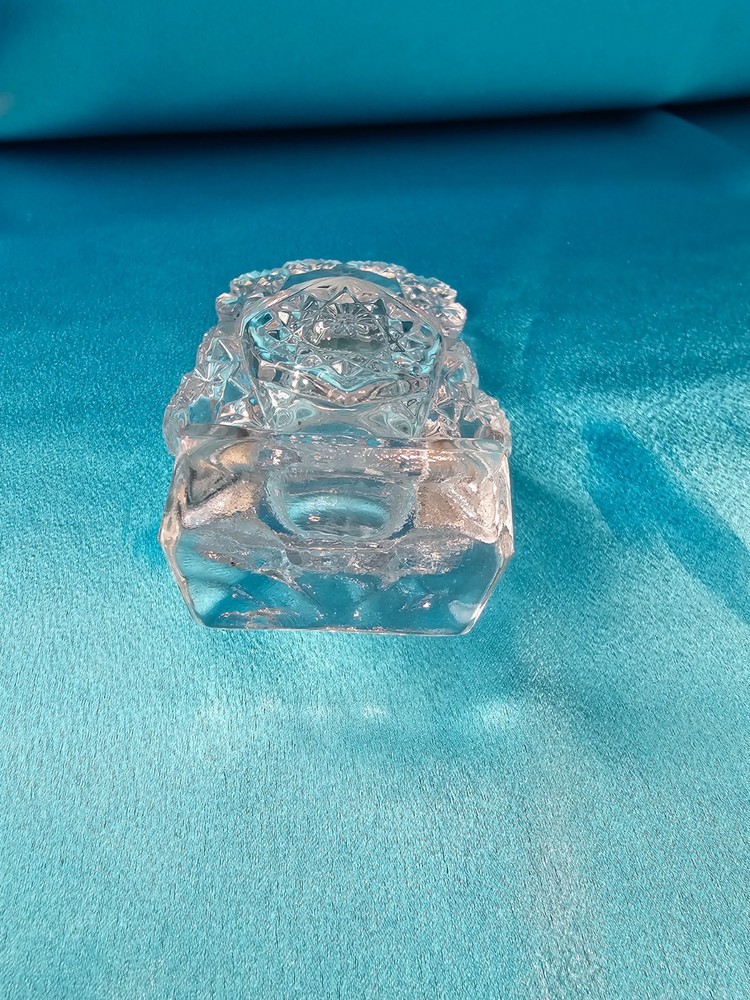 Vintage Crystal Perfume Bottle Pinwheel Pattern