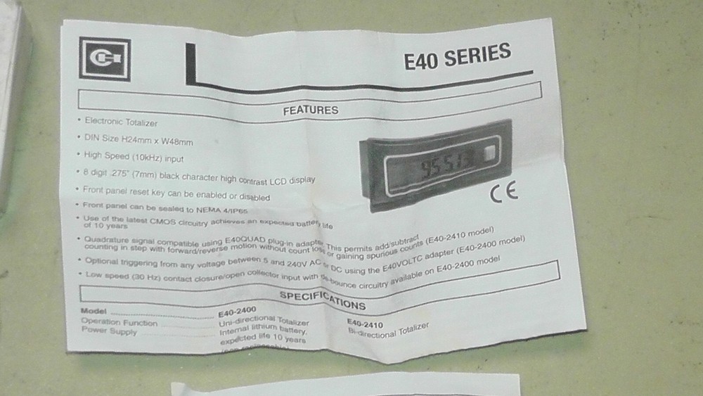 Durant E402400 Totalizer - NEW