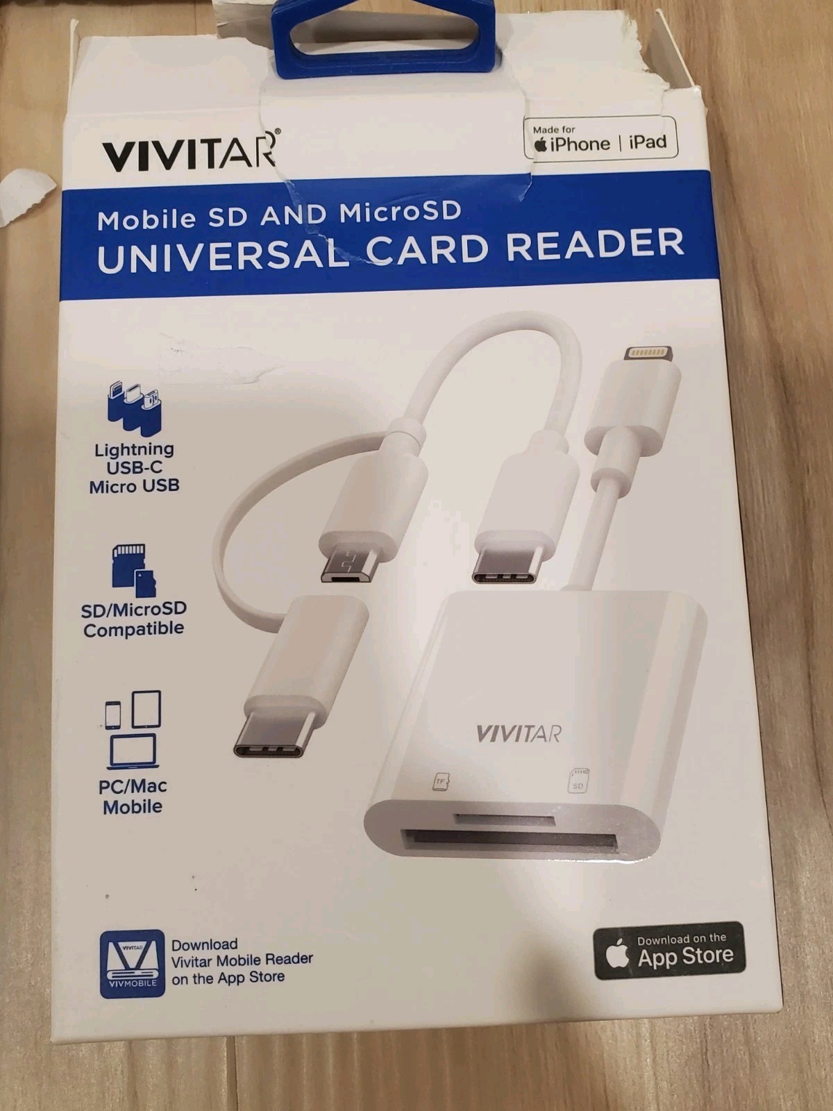LOT OF 7 Vivitar Mobile SD and MicroSD Universal Card Reader mOV4016 *OPEN BOX