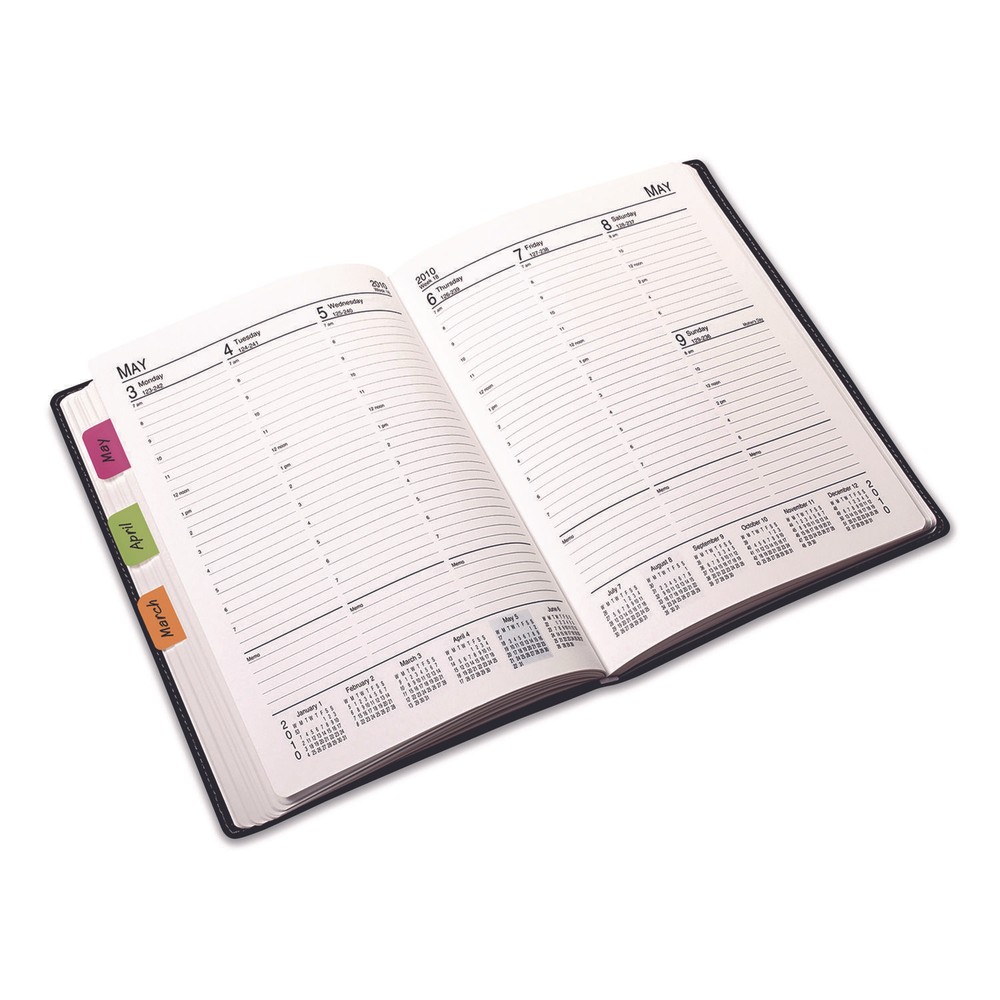 1" Plain Solid Color Tabs, 1/5-Cut, Assorted Colors, 1" Wide, 36/Pack