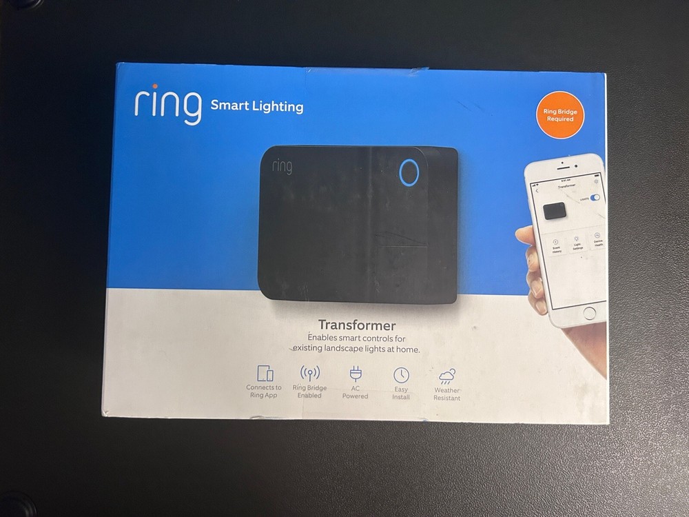 Ring Smart Lighting -Low Voltage Lighting Transformer  Black Bridge Required NEW