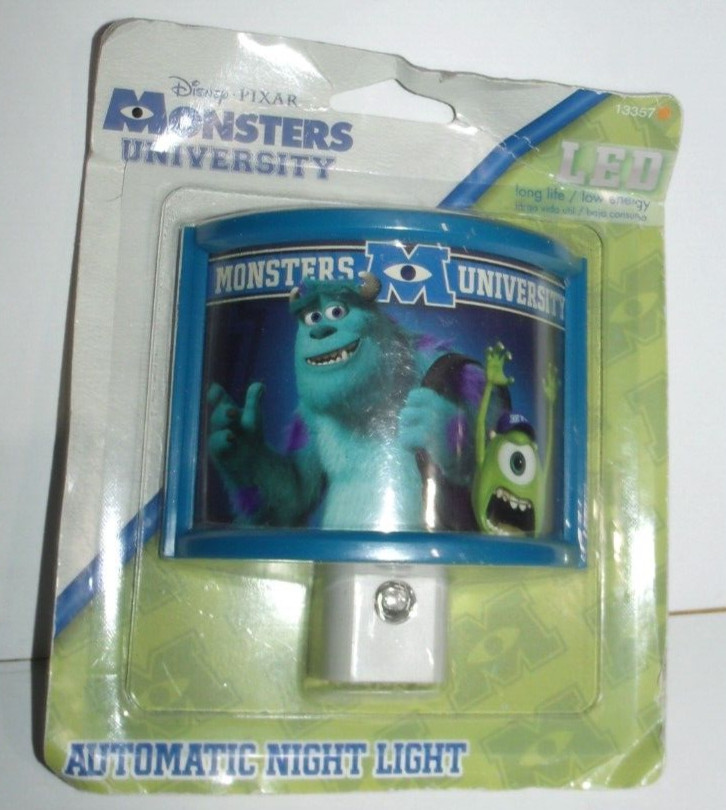 MONSTER UNIVERSITY LED AUTOMATIC NIGHT LIGHT NEW!