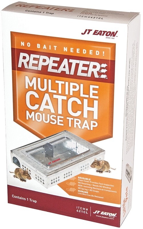Tin Cat Style Multiple Catch Mouse Trap Clear Lid Repeater 421CL