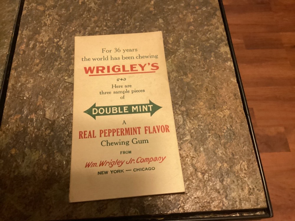 Rare 1920s Wrigley's Double Mint Gum Sample Pack
