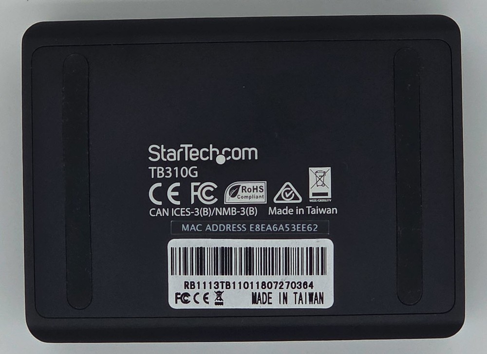 StarTech Thunderbolt 3 to Ethernet Adapter (TB310G)