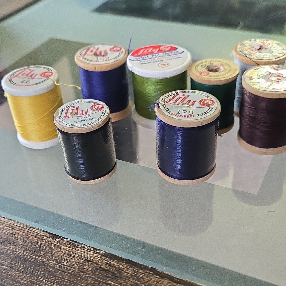 Lily Spun Polyester Sewing Thread Spools Assorted Colors for Hand Sewing Lot