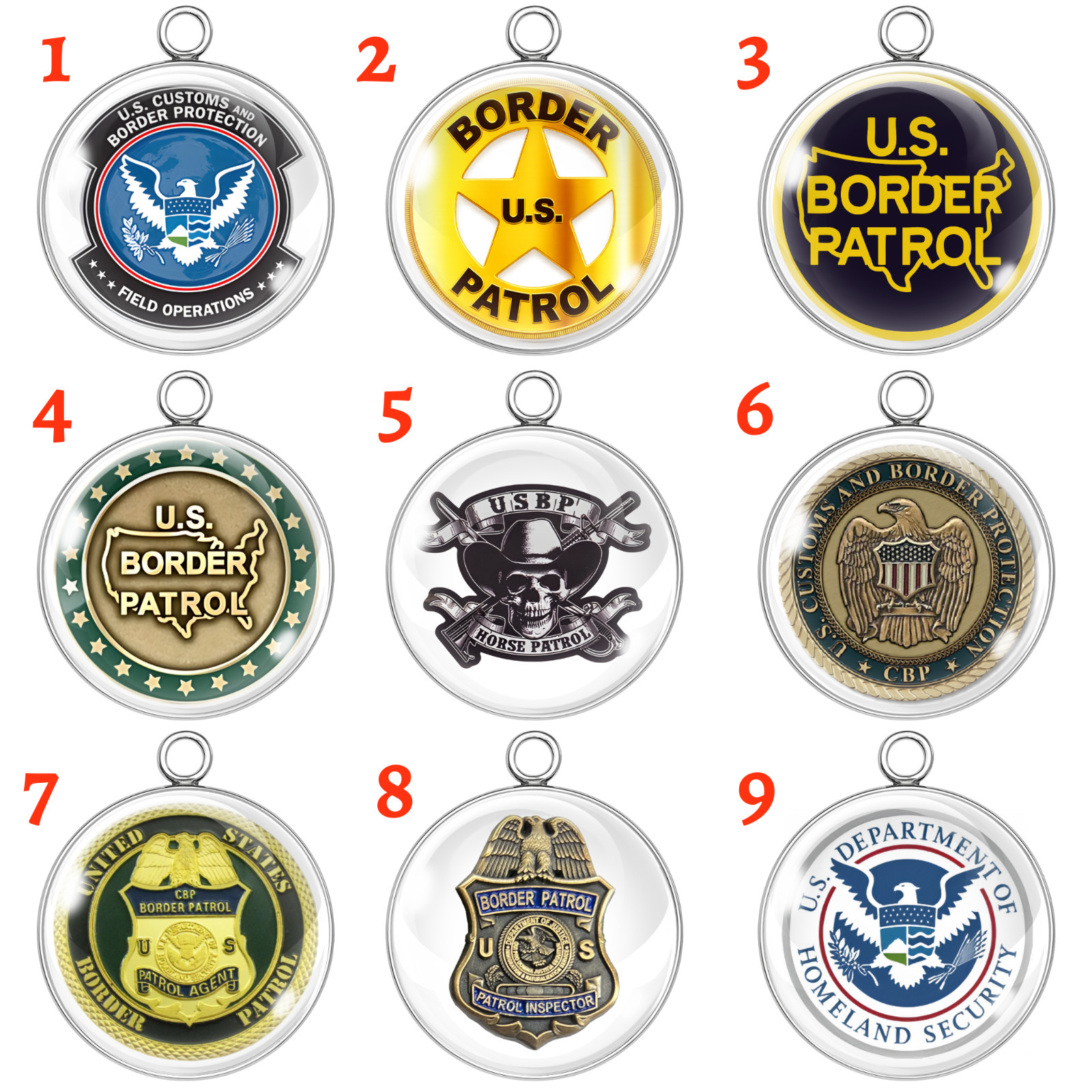 Border Patrol Charms