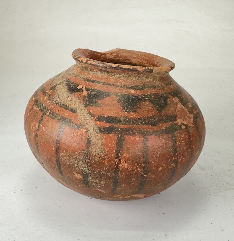 Pre Columbian Mayan? Painted Pottery Earthenware Bowl Jar Genuine 500BC-1200AD