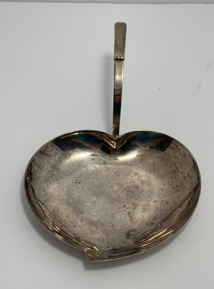Three Crown Swedish Silver Plate Heart Shaped Candy/Nut/Olive Dish Royal Hickman