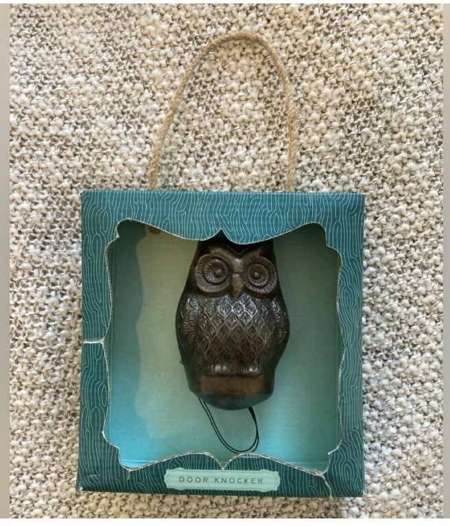 EUC Owl Brass Door Knocker
