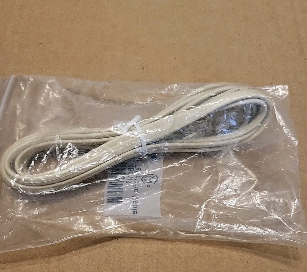 Straight Telephone Cable 7 Ft White E157914