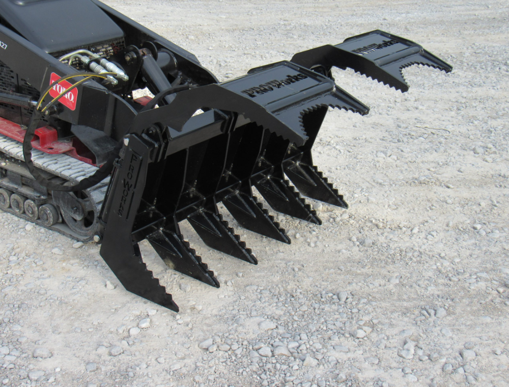 48" Root Rake Clam Grapple Attachment Fits Mini Skid Steer