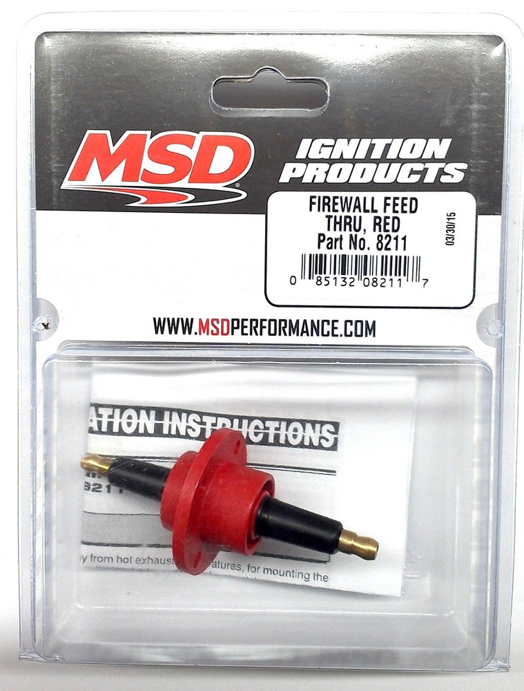 MSD 8211 MSD Ignition Red Firewall Feed Thru-Ignition Coil Feed through